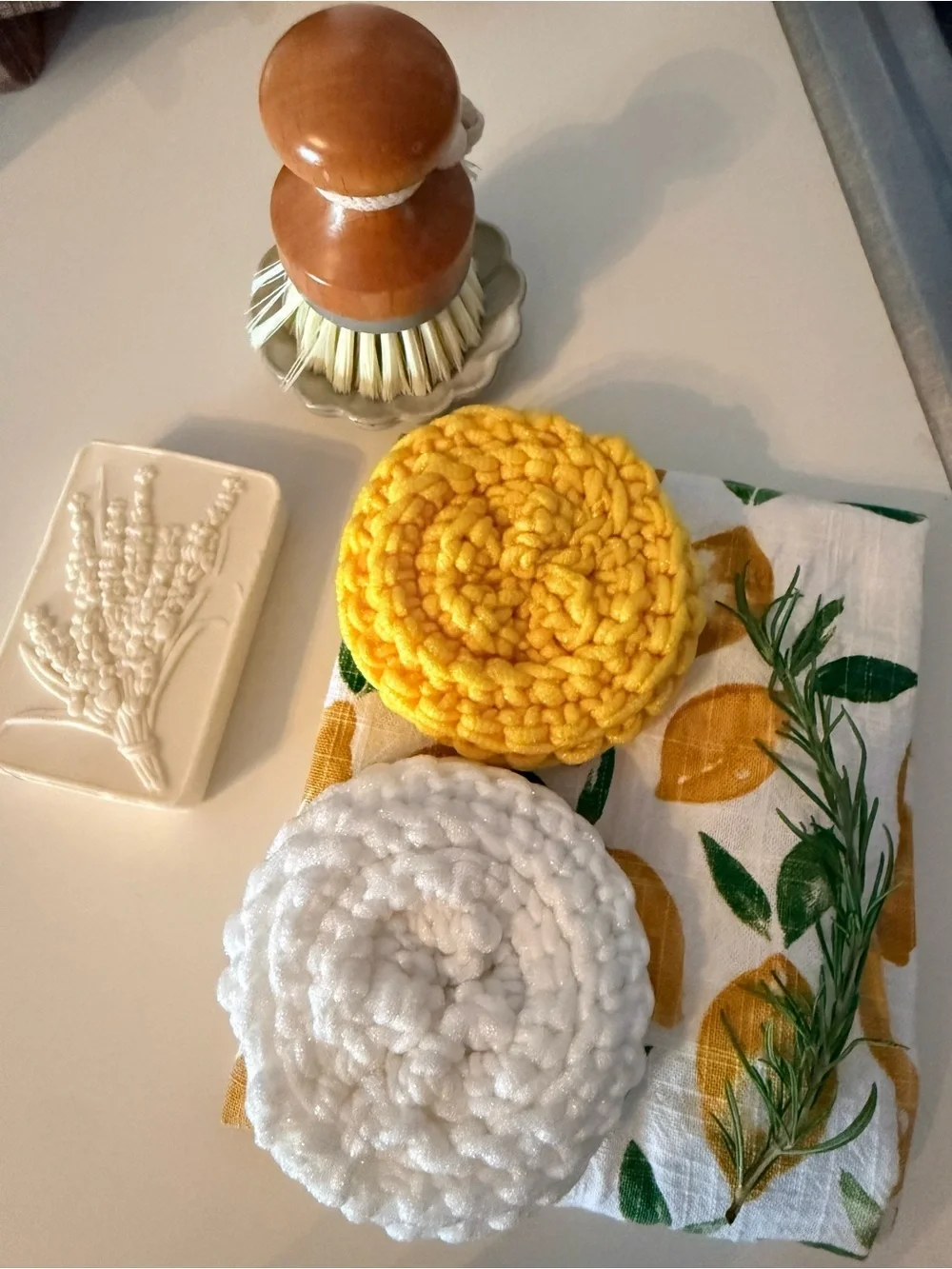 Handmade Crochet Dish Scrubbies - Set of 2 Eco-Friendly Kitchen Sponges